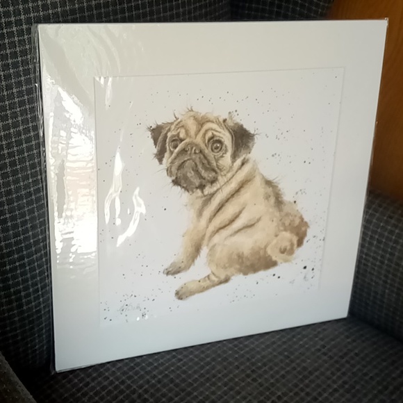 Wrendale designs "Pug Love" 15x15 print - Picture 1 of 4